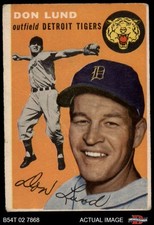 1954 Topps #167 Don Lund Tigers 1 - POOR
