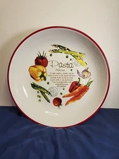 13" Ceramic Pasta Bowl By Stokes Dishwasher Microwave Safe.