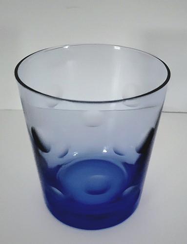 MARQUIS BY WATERFORD DOPPELTES ALTMODISCHES BLAUES GEPUNKTETES GLAS 4 1/4" - Bild 1 von 5