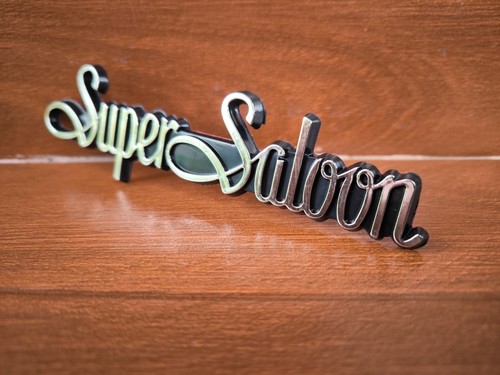 SUPER SALOON VINTAGE EMBLEM BADGE FOR TOYOTA CROWN 6.75" x1 PC. - Foto 10 di 13