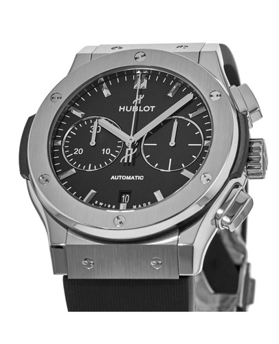 New Hublot Classic Fusion Chronograph 45mm Black Men's Watch 521.NX.1171.RX - Picture 2 of 3