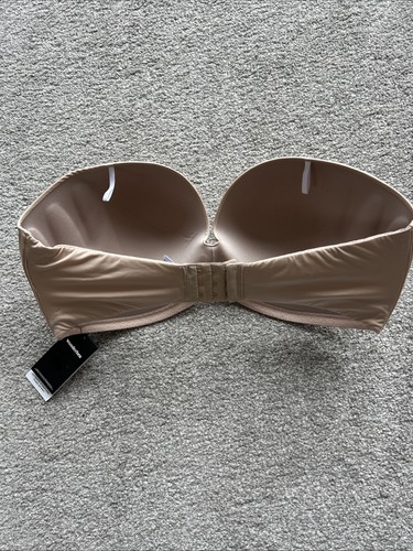 Wonderbra Reggiseno Donna Ultimate Senza Spalline Push Up Imbottito Beige 36E Nuovo con etichette - Foto 11 di 14