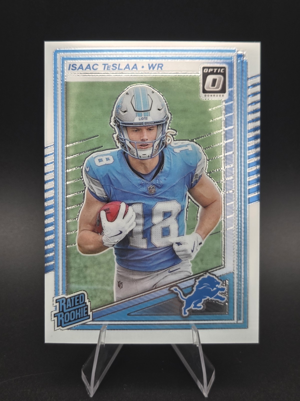 2025 Panini Donruss Optic Isaac TeSlaa Rated Rookie Detroit Lions NFL #219