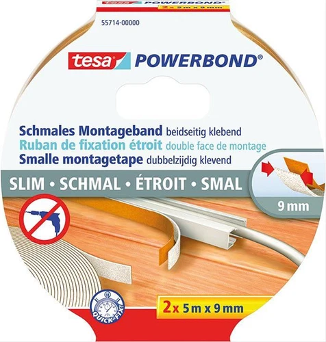 tesa® Montageband Powerbond schmal 5m x 9mm