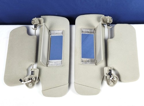 2000 - 2006 Chevy Suburban Tahoe Yukon Sun Visor Set Pair Tan / Creme - Picture 10 of 13