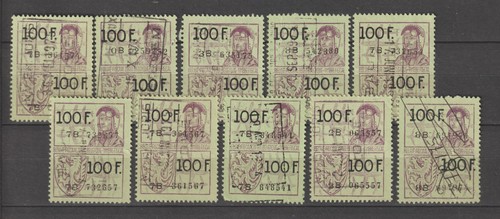 Belgium Revenue Cinderellas Fiscal Fiscaux Taxpaid Tax Stamps Fiscaalzegels 6