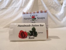 Handmade Rose Soap Lotion Bar Shower Set- for normal to dry skin