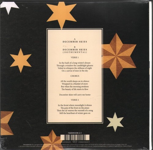 Steven Wilson December Skies 7" vinyl Europe Transmission 2024 Deluxe edition - Picture 2 of 2