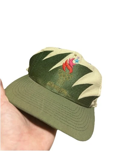 Vintage 1996 Atlanta Olympics Logo Athletic Shark-tooth Snapback Cap Hat RARE - product listing photo
