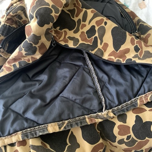 USA Cabelas Camouflage Coveralls XL Regular 46-48 Chest Quilted Duck Frogskin - Picture 19 of 23