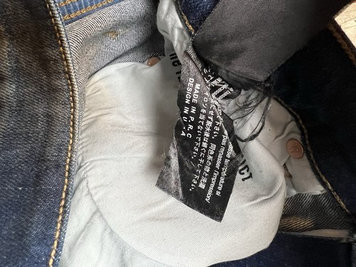 Valabasas Herren Stacked Button Fly Distressed Jeans Größe 34 Neu mit Etikett - Bild 13 von 21