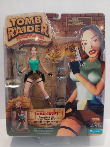 Lara Croft Tomb Raider Figure - Encounters Savage Bengal Tiger (Playmates 1999)