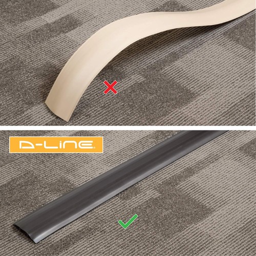 30ft Floor Cord Cover, Made in USA Linkable Cable Protector, Hide Extension C... - Picture 5 of 6