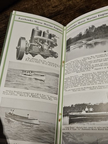 1912 Fairbanks Morse Marine Engines Boat Catalog Form A176 w/postcard 32 Pages - Picture 9 of 13