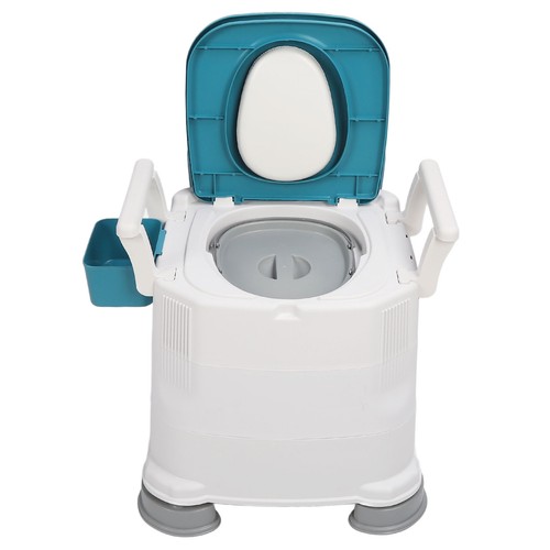 Portable Toilet Seat Widen Handle Adjust Height Prevent Slip Commode Chair With - Picture 18 of 23