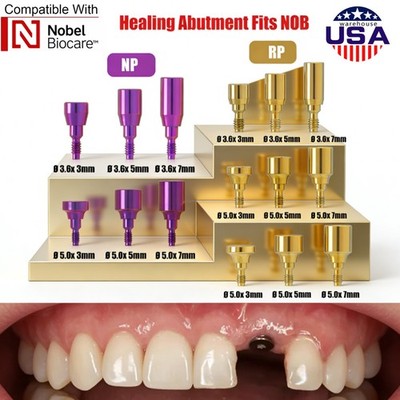 5Pcs Nobel active Healing Abutment Cover Screw Healing Screw Gum Molding Implant