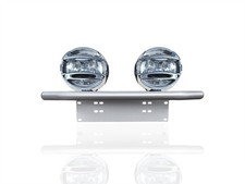 Number Plate Bar + Round Spot Lights For Citroen Jumpy 2007 - 2016 Van Holder