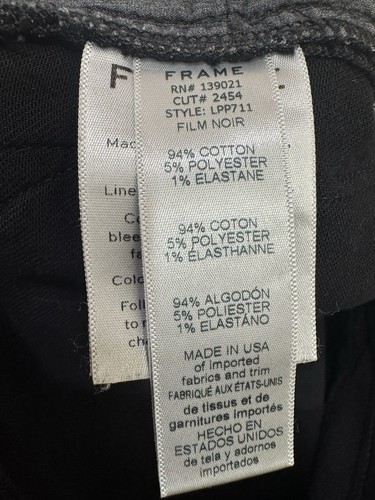 Frame Le Palazzo Wide Leg Black Jeans Size 27 - Imagen 5 de 7