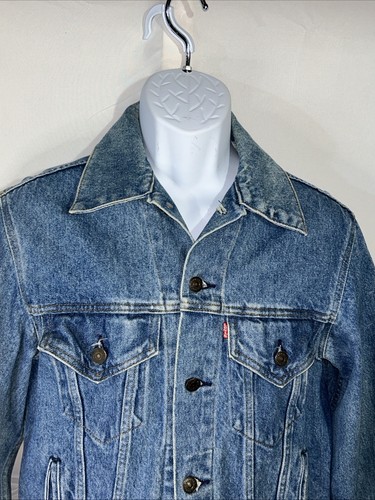 Vintage Levi’s 71506-0214 Denim Button-up Trucker Jacket Size 40L-MADE IN USA! - Picture 3 of 14