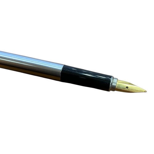 Penna Stilografica Aurora Marco Polo Cromata Pennino Oro 14 K - Foto 4 di 6