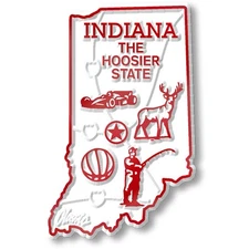 Indiana Small State Magnet by Classic Magnets, 1.6" x 2.3"