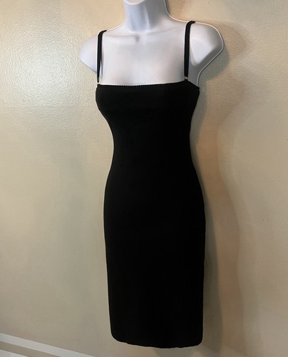 Vintage DOLCE&GABBANA D&G Rare2Find Y2K Black BodyconStretch Midi Dress IT40 US4 - Picture 6 of 24