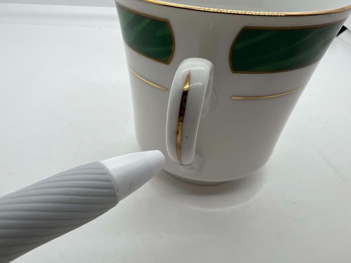 VTG Majesty Fine China Malachite Coffee Cup SET Tea Cup Marbled Green (Lot of 4) - Picture 4 of 13
