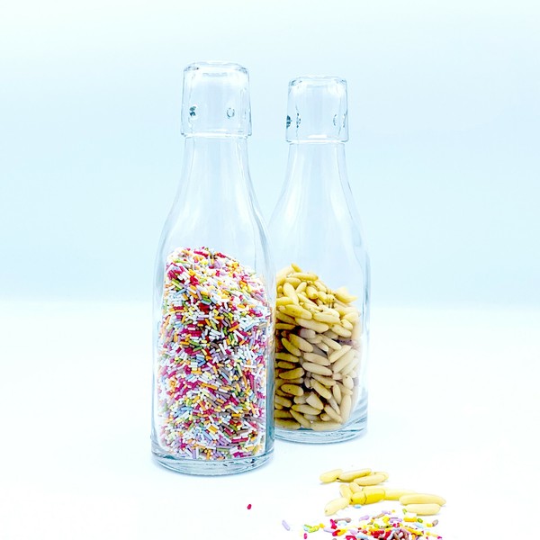 10Er Set BüGelflasche 100 Ml Mit Porzellanverschluss │ Glasflasche │ ÖL LiköR-image