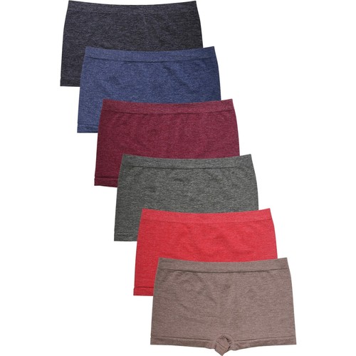 GILBIN'S Damen nahtlose Stretch Boyshorts Höschen verschiedene Stile 6er Pack - Bild 37 von 42