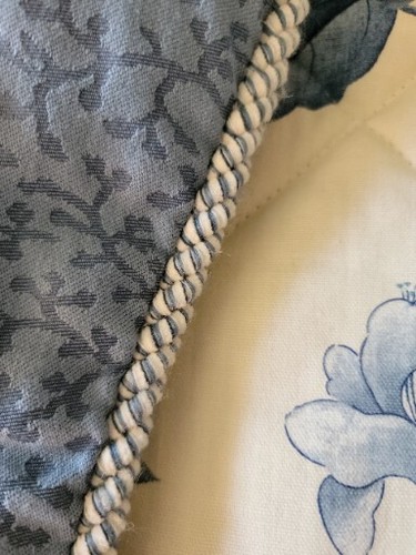 Williamsburg Waverly Garden Twin Comforter Ivory Blue Floral Birds 69x 86  - Picture 12 of 20