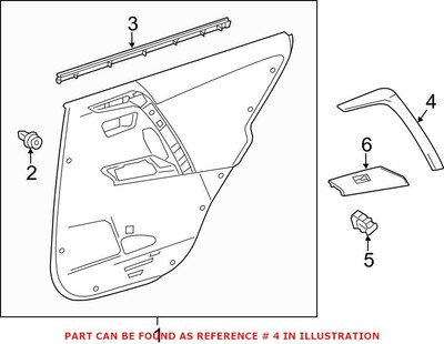 For Toyota Genuine Door Panel Handle Cover Rear Left 746460R030
