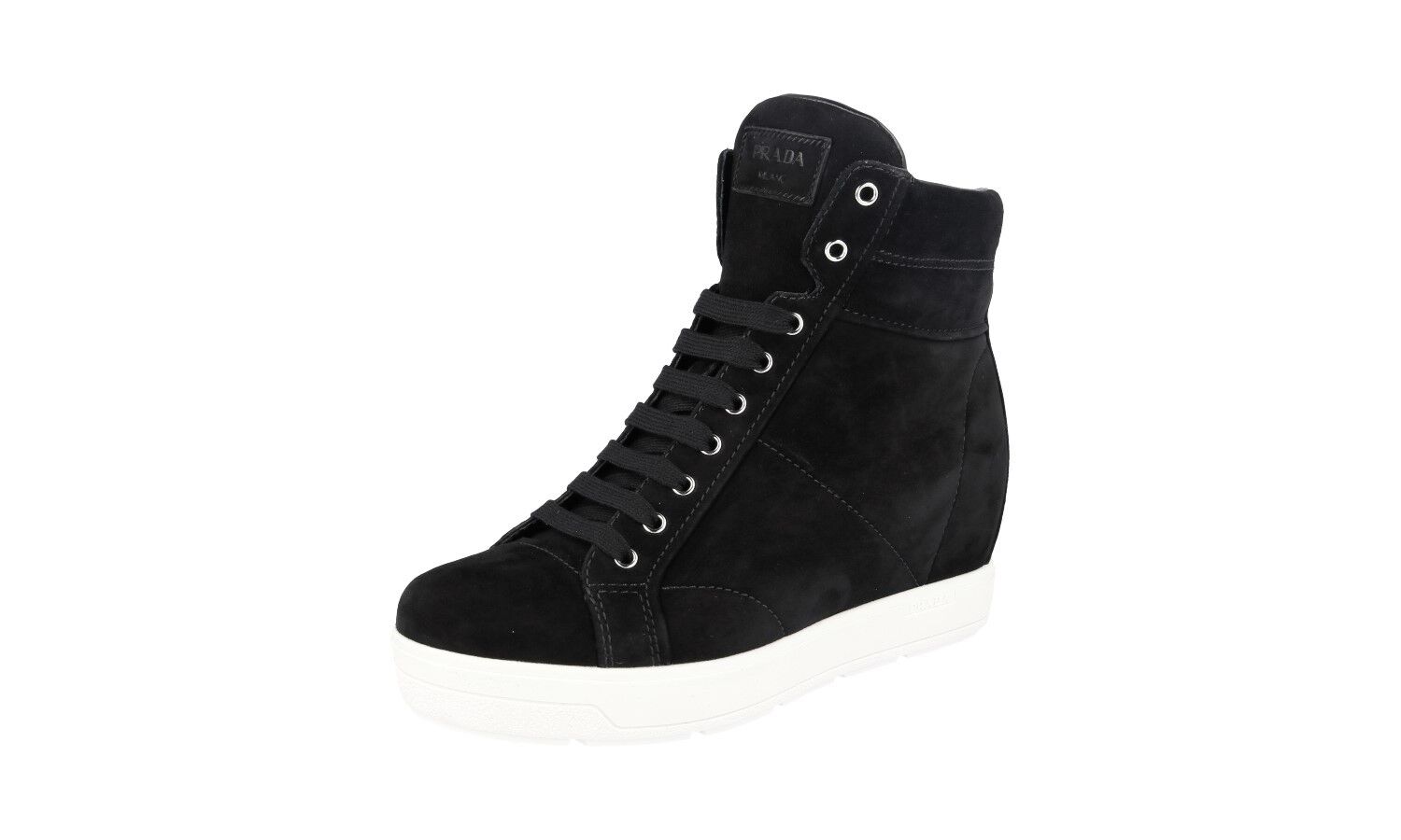 Auténticas Tenis de de Tenis cuña de inicio de media de Prada 3TZ050 Negro Nuevo 38,5 39 Reino Unido 5.5 f30394 Auténticas Tenis de de Tenis cuña de inicio de media de Prada 3TZ050 Negro Nuevo 38,5 39 Reino Unido 5.5 f30394