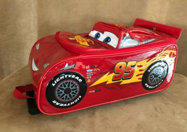 Lightning McQueen Disney Pixar Cars truck rolling suitcase bag tote luggage tote | eBay