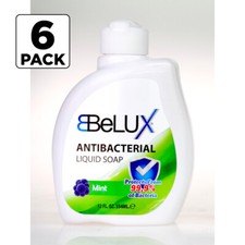 6 x BELUX Hand Wash MINT Liquid Soap Kills 99.9% Germ ANTI-BACTERIA 354ml 6 PACK 6.12 per litre