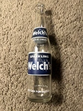 Vintage 60s 70s Sparkling Welch's Bottle 10oz ACL Glass Grape Soda Pop Americana