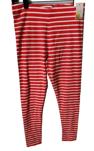New Mini Boden Girls Stripe Red & White Leggings Pants 13-14Y - Picture 3 of 9