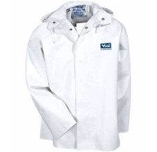 VIKING JOURNEYMAN CHEMICAL RESISTANT HOODED JACKET, MEDIUM, WHITE, 8125J