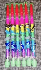 6 RARE Vtg 80'S Bensia Non Sharpening Six Color Pencils Whales Dolphins NOS 