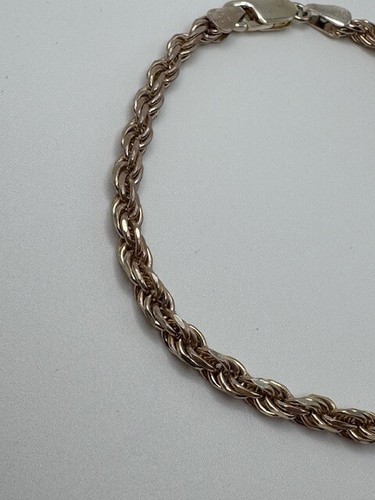 Unisex AGI 925 Sterling Silver Rope Bracelet - Picture 5 of 13
