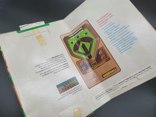 Mattel BASEBALL Vintage VTG Handheld Electronic Arcade game NEW NIB 1978 9V - Picture 3 of 10