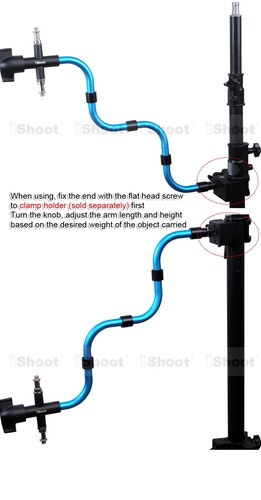 Kameraschiene Blitzhalter Auslegerarm Gelenkarm für Manfrotto MA050A Snake Arm - Picture 4 of 6