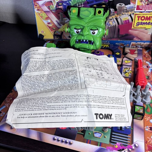 Bolt N Stein 1994 Tomy Games Frankenstein Board Game Monster - For Parts Notes - Picture 17 of 18