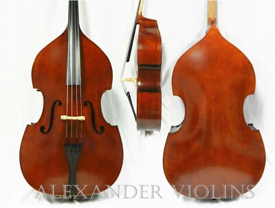 NEW DOUBLE BASS 4/4-1/10 SIZE SET UP W/ADJUSTABLE BRIDGE -READY TO
