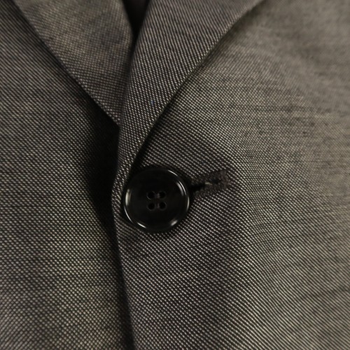 Jones New York Suit M Gray Birdseye Sharkskin Wool Silk Twill USA 42L 33x33 - Picture 6 of 23