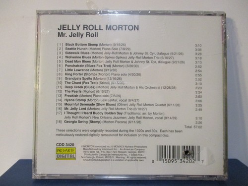 Jelly Roll Morton - Mr. Jelly Lord - CD - NEW SEALED - E24-246 - Picture 2 of 2