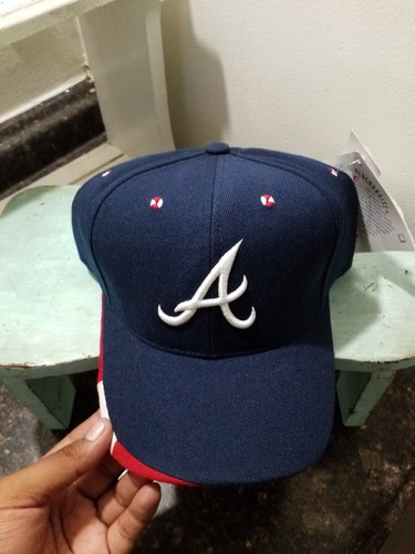Vtg Atlanta Braves Strapback Velcroback Hat By American Needle New With Tags - Picture 2 of 6