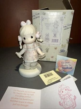 🚨 Precious Moments PM991 Jumping For Joy Porcelain Figurine Members Only Vntg