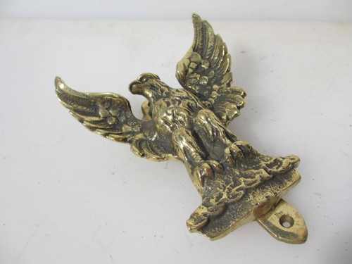 Vintage Brass Door Knocker Antique Old Strike Plate Eagle Bird USA - Picture 4 of 10