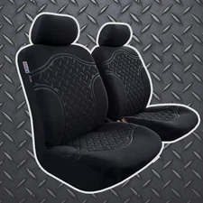 Suede Seat Covers For FORD EXPLORER SPORT TRAC 2001-2005 Embossed Carbon Black