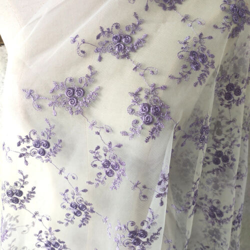 Stickereien Spitze Netzstoff Blumenmuster Vorhang Kleid Rock Voile Tüll Dünn - Bild 6 von 18